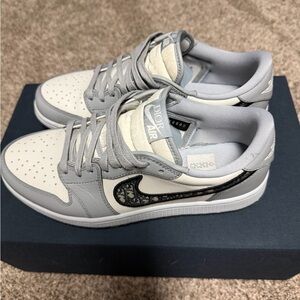 Men’s Air Dior Gray and White Sneakers